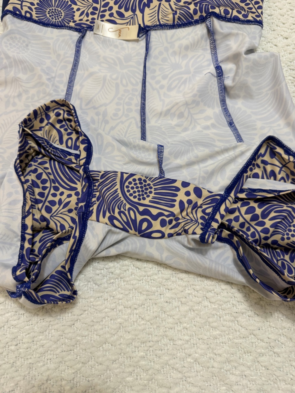Free People + Seea Bolinas One-Piece Swimsuit Women’s Size Large Vacation Retro - Picture 12 of 14